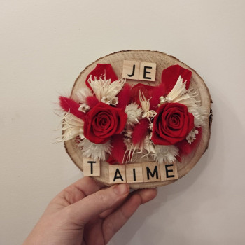 Composition florale rondin fleuri "Venise"