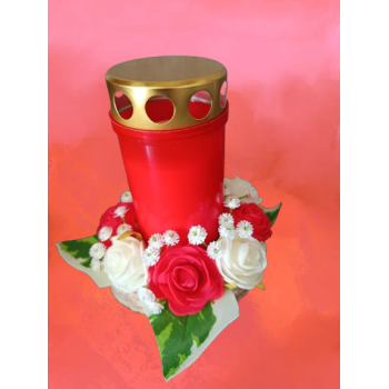 Bougie décorée pour cimetière