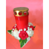 Bougie décorée pour cimetière