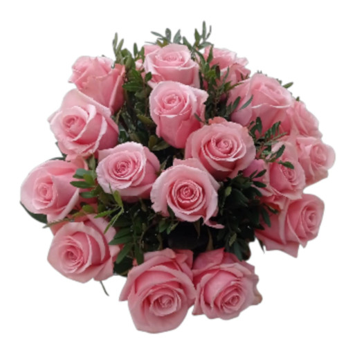 Bouquet de roses roses "Opale"
