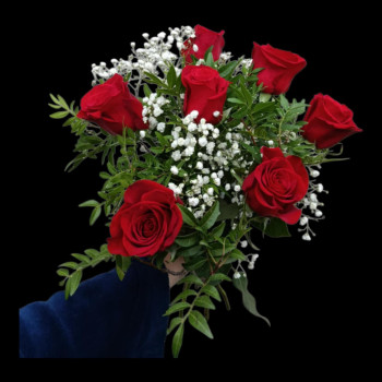 Bouquet de roses rouges  "7 ème ciel"